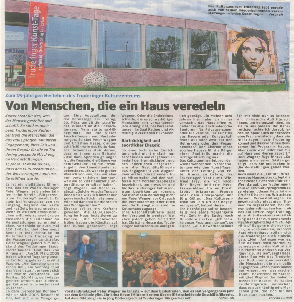 15-jähriges Jubiläum (wegen Corona ausgefallen)