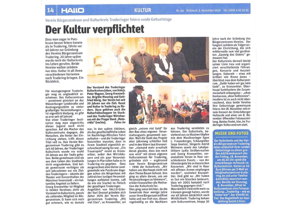 40jähriges Vereinsjubiläum