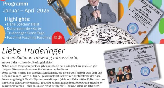 Programmflyer Januar bis April 2026