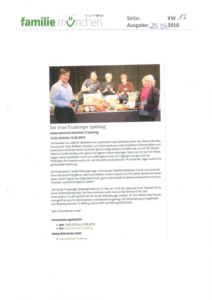 Auszug aus der Presse "Der Erste Truderinger Spieletag"