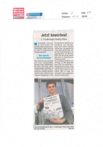 Presseebericht "1. Truderinger Poetry Slam"
