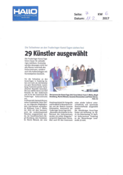 Pressebericht "29 Künstler ausgewählt"