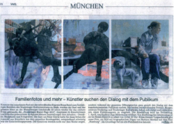 Pressebericht "Familienfotos und mehr - Künstler suchen den Dialog mit dem Publikum"