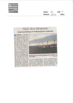 Pressebericht "Sieh den Moment"