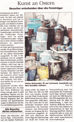 Pressebericht "Kunst an Ostern"