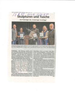 Pressebericht "Skulpturen und Tusche"