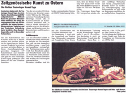 Pressebericht "Zeitgenössische Kunst zu Ostern"