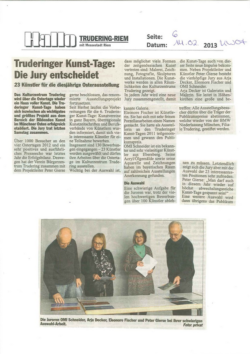 Pressebericht "Truderinger Kunst-Tage: Die Jury entscheidet"