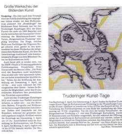 Pressebericht "Große Werkschau der Bildenden Kunst"