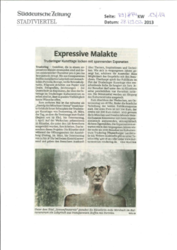 Pressebericht "Expressive Malakte"