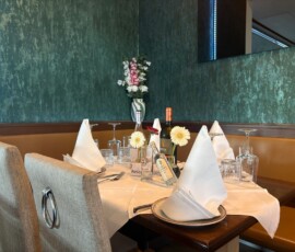 Restaurant Dione Gedeckter Tisch